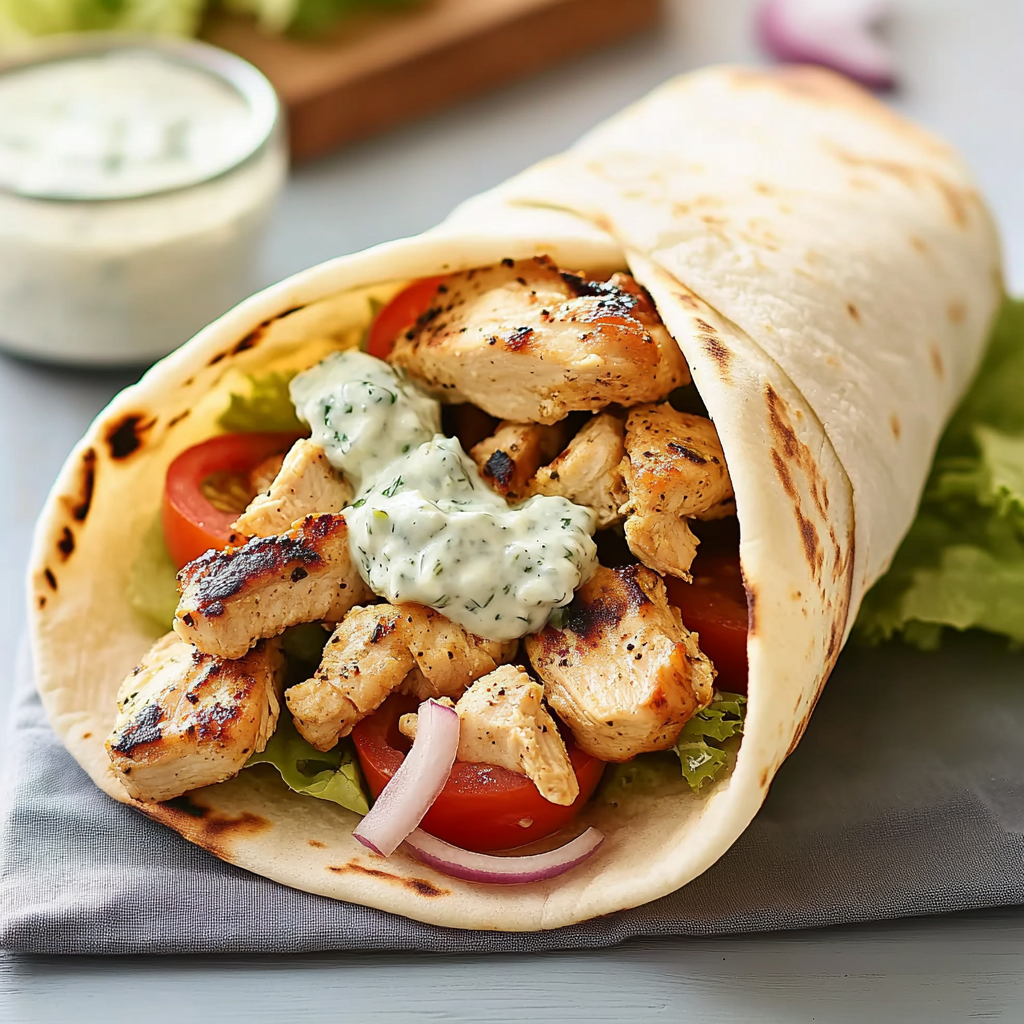 Easy Homemade Chicken Gyros with Fresh Tzatziki
