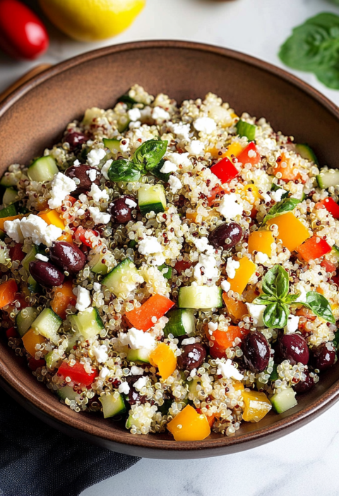 Easy Quinoa Salad with Fresh Mediterranean Flavors