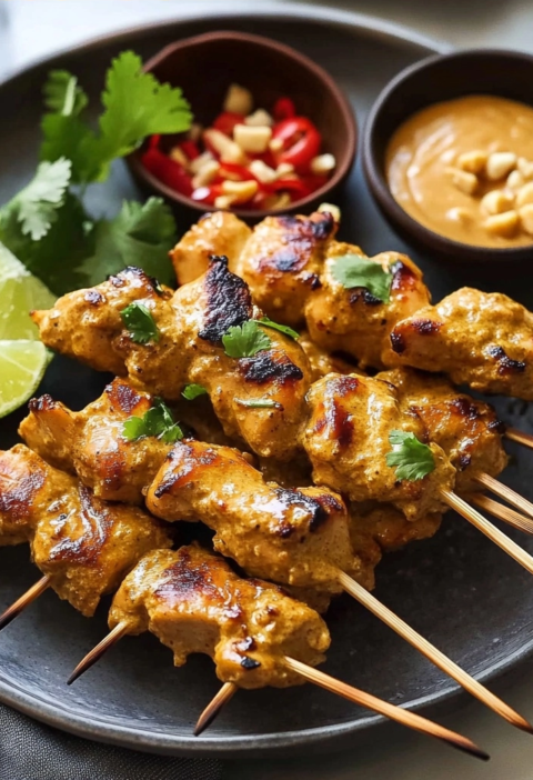 Chicken Satay with Peanut Sauce Recipe for Easy Dinners
