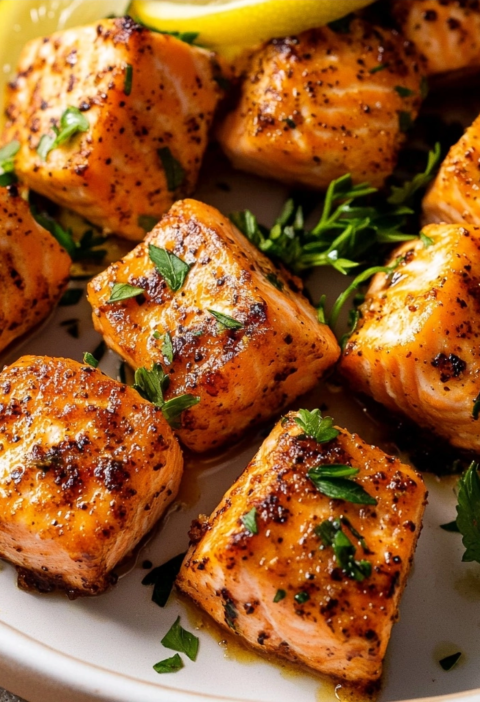 Lemon Pepper Salmon Bites Air Fryer Dinner Idea