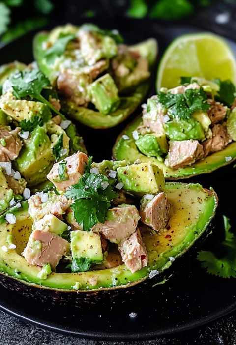 Avocado Tuna Salad Boats Recipe