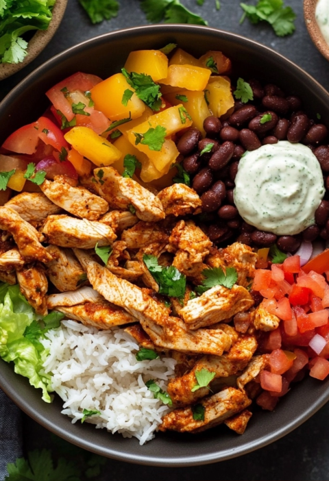 Chicken Fajita Burrito Bowls