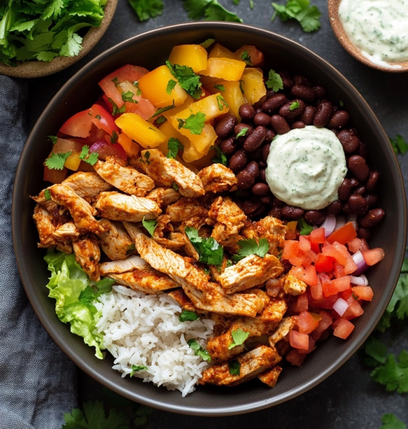 Chicken Fajita Burrito Bowls