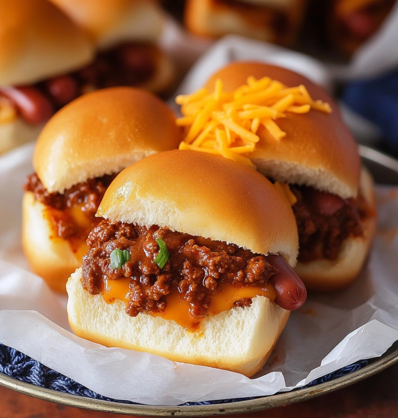 Chili Cheese Dog Sliders Recipe