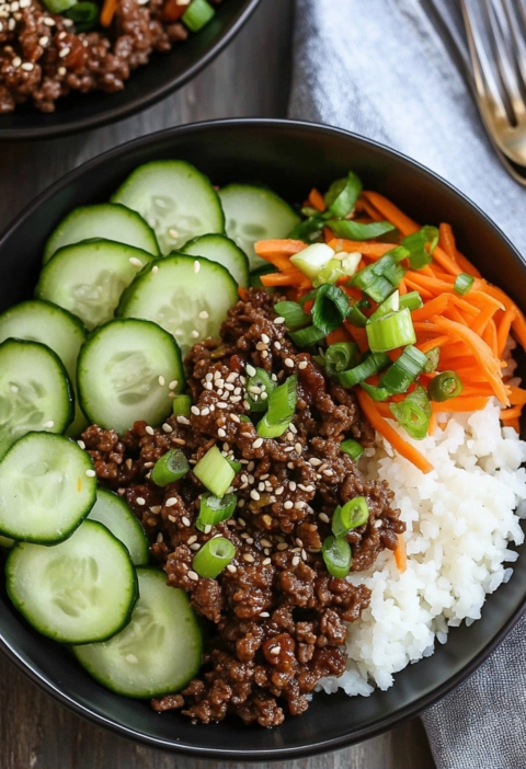 Korean Beef Cucumber Bowls Recipe for Quick Dinners