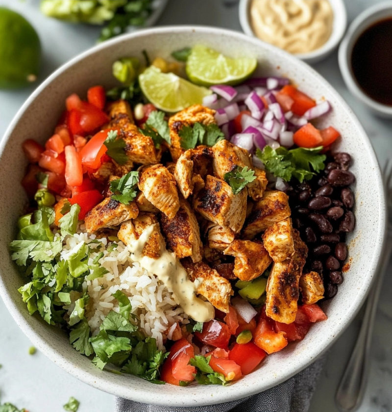 Chicken Fajita Burrito Bowls for Quick Family Dinners