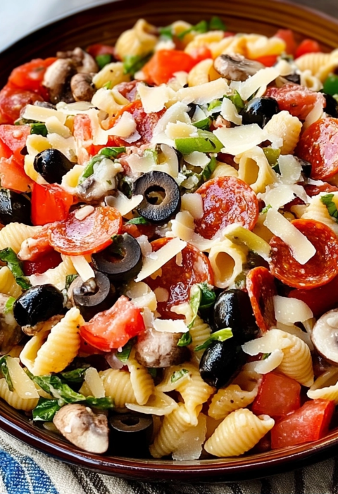Pizza Pasta Salad Recipe for Summer Fun
