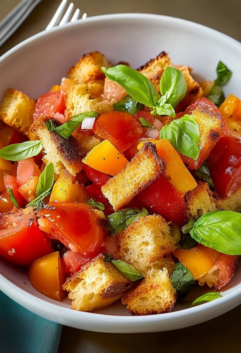 Authentic Panzanella Salad with Rustic Bread