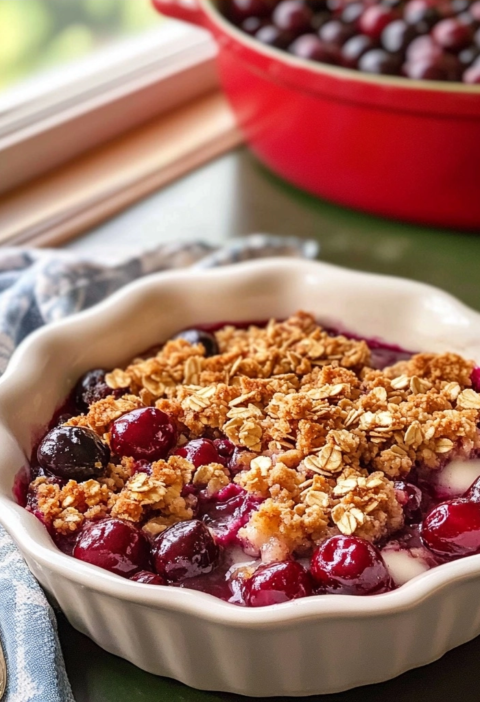 Classic Cherry Crisp: Warm Berry Dessert for Family Gatherings